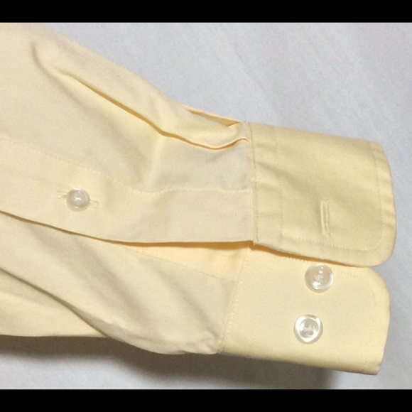 Men’s Lands End Button Down Yellow Shirt 15&1/2-32 - Picture 4 of 5